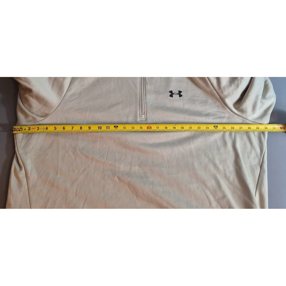 Under Armour Mens ColdGear Quarter Zip Pullover Fleece 4XL Beige